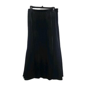 Womens Y2k Whimsigoth Black Velvet Skirt Petite Small Soft Stretch Witchy 90s
